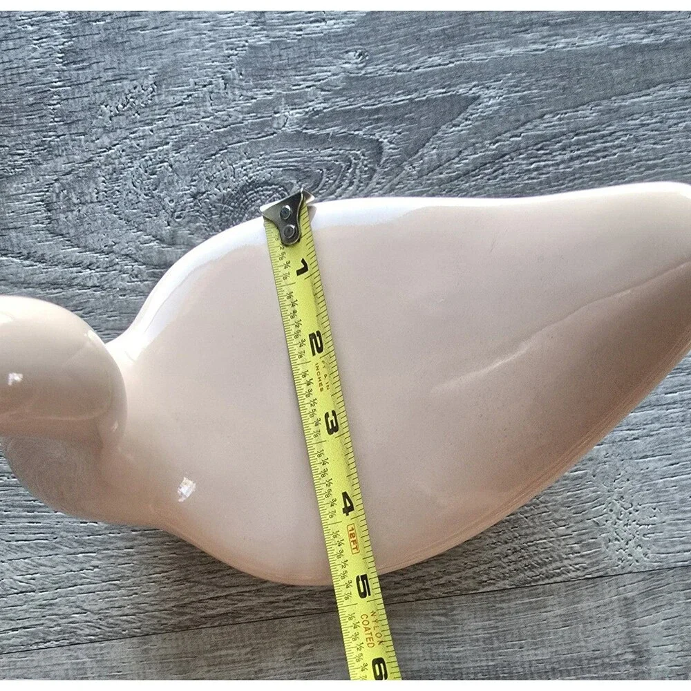 Vintage Swan Ceramic Towel / Washcloth  Holder Pale Pink Japan  Granny Cottage
